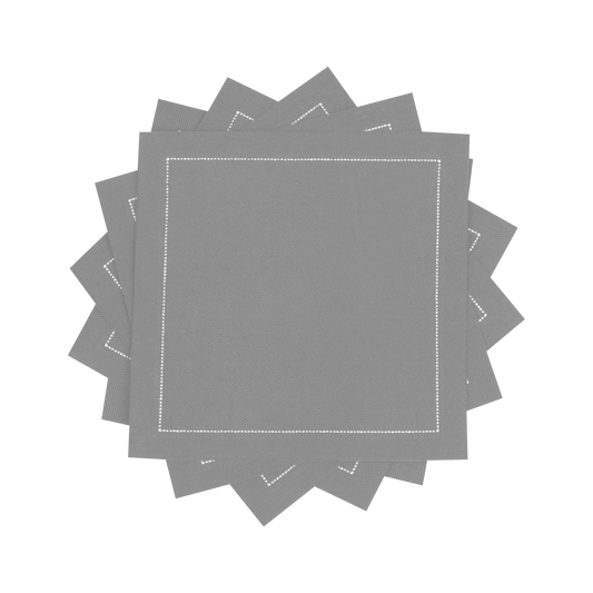 Cotton Cocktail Napkin - Grey