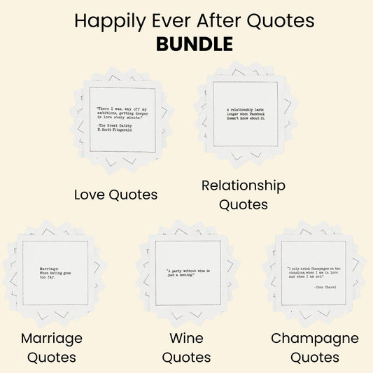 Happily Ever After Quotes Napkins - Bundle