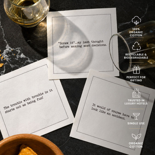 Inappropriate Thoughts Quote Napkins