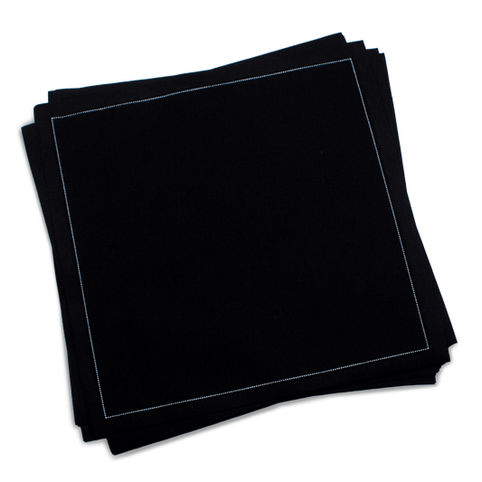 Black Luncheon Napkins
