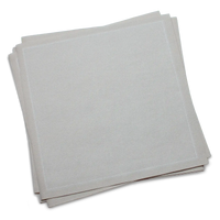 Stack of sand-colored organic cotton luncheon napkins, by Five Star Napkins.