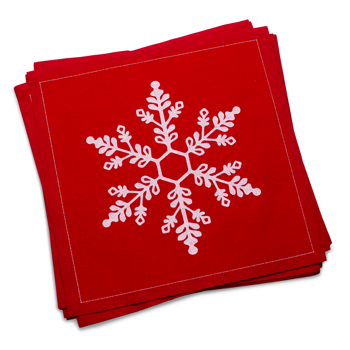Snowflake Red Luncheon Napkins