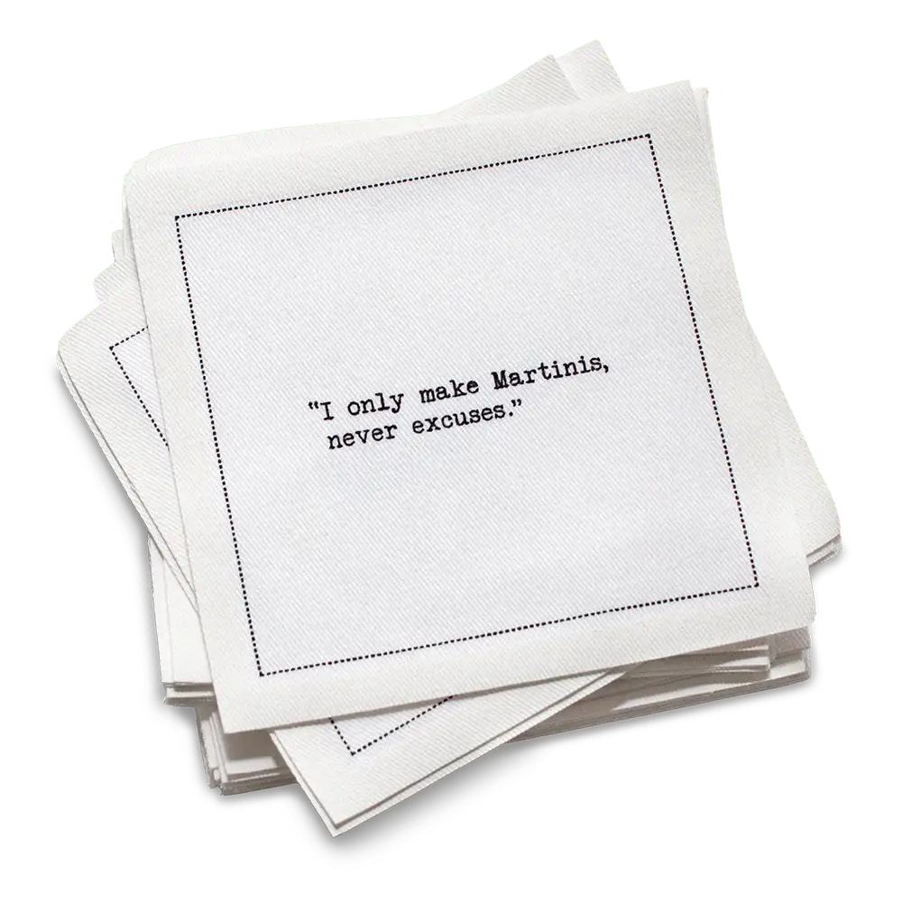 🎁 Martini Drinking Quotes Napkins (100% off)