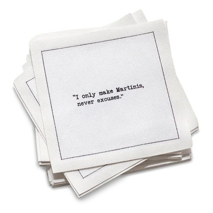 🎁 Martini Drinking Quotes Napkins (100% off)