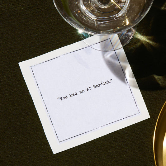 Martini Quote Napkins