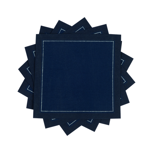 Cotton Cocktail Napkin - Midnight Blue