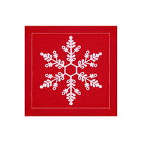 Red Snowflake Luncheon Napkins - Case - Five Star Napkins