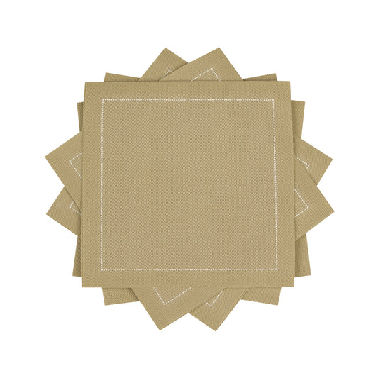 Cotton Cocktail Napkin - Khaki
