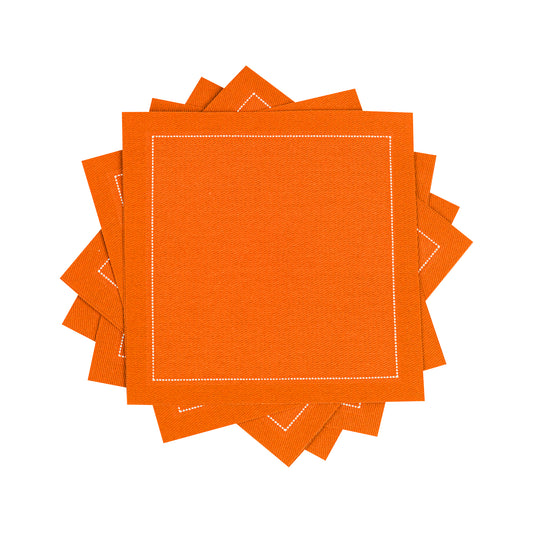 Cotton Cocktail Napkin - Persimmon