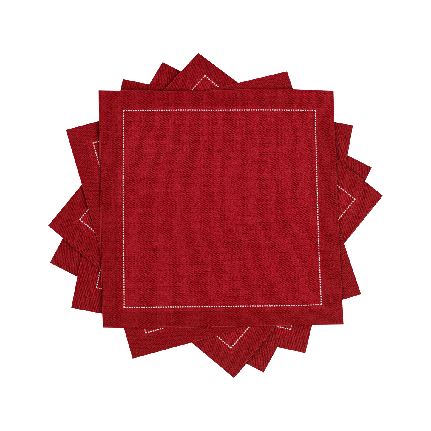Cotton Cocktail Napkin - Red