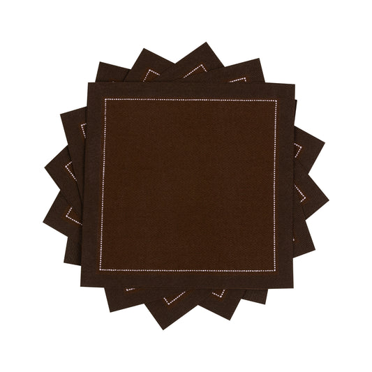 Cotton Cocktail Napkin - Friar Brown