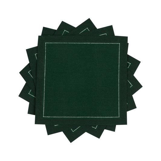 Cotton Cocktail Napkin - British Racing Green