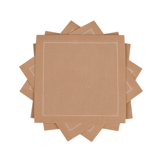 Cotton Cocktail Napkin - Nude