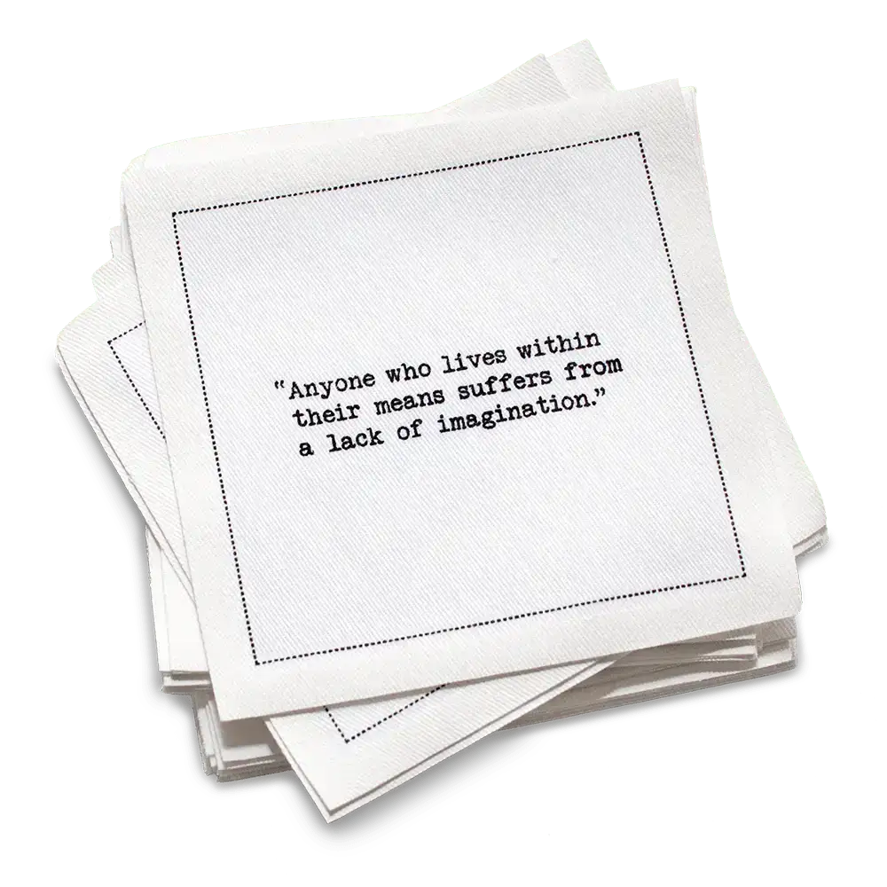 Oscar Wilde Quotes Napkins - Case - Five Star Napkins