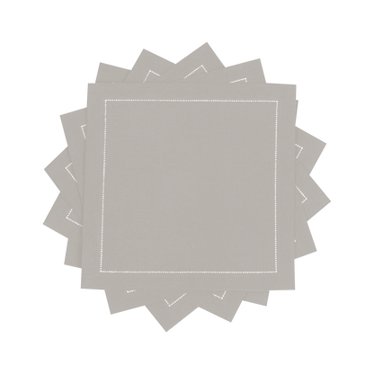 Cotton Cocktail Napkin - Pearl Grey