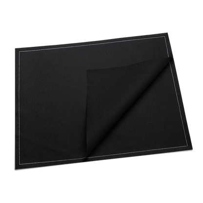 Black Placemat Napkins - Case