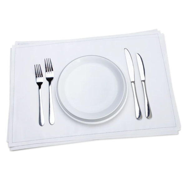 Organic cotton placemat napkins shown across available colours