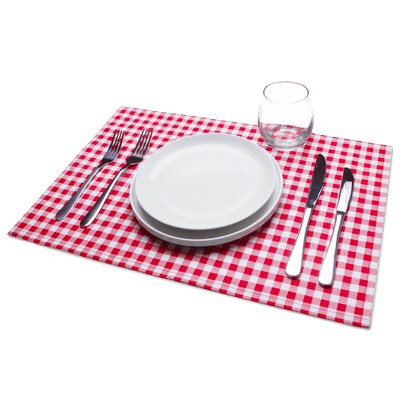 Red Vichy Placemat Napkins