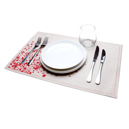Natural Snowflake Cascade Placemats
