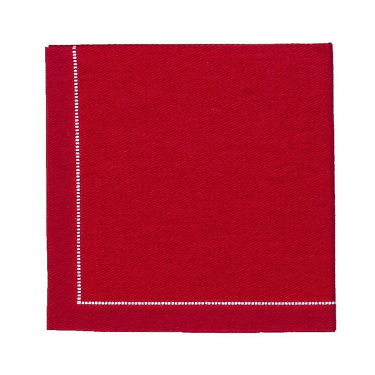 Red 1/4 Fold Cocktail Napkins - Five Star Napkins