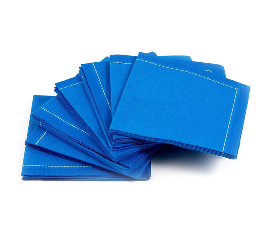 Royal Blue 1/4 Fold Cocktail Napkins - Five Star Napkins