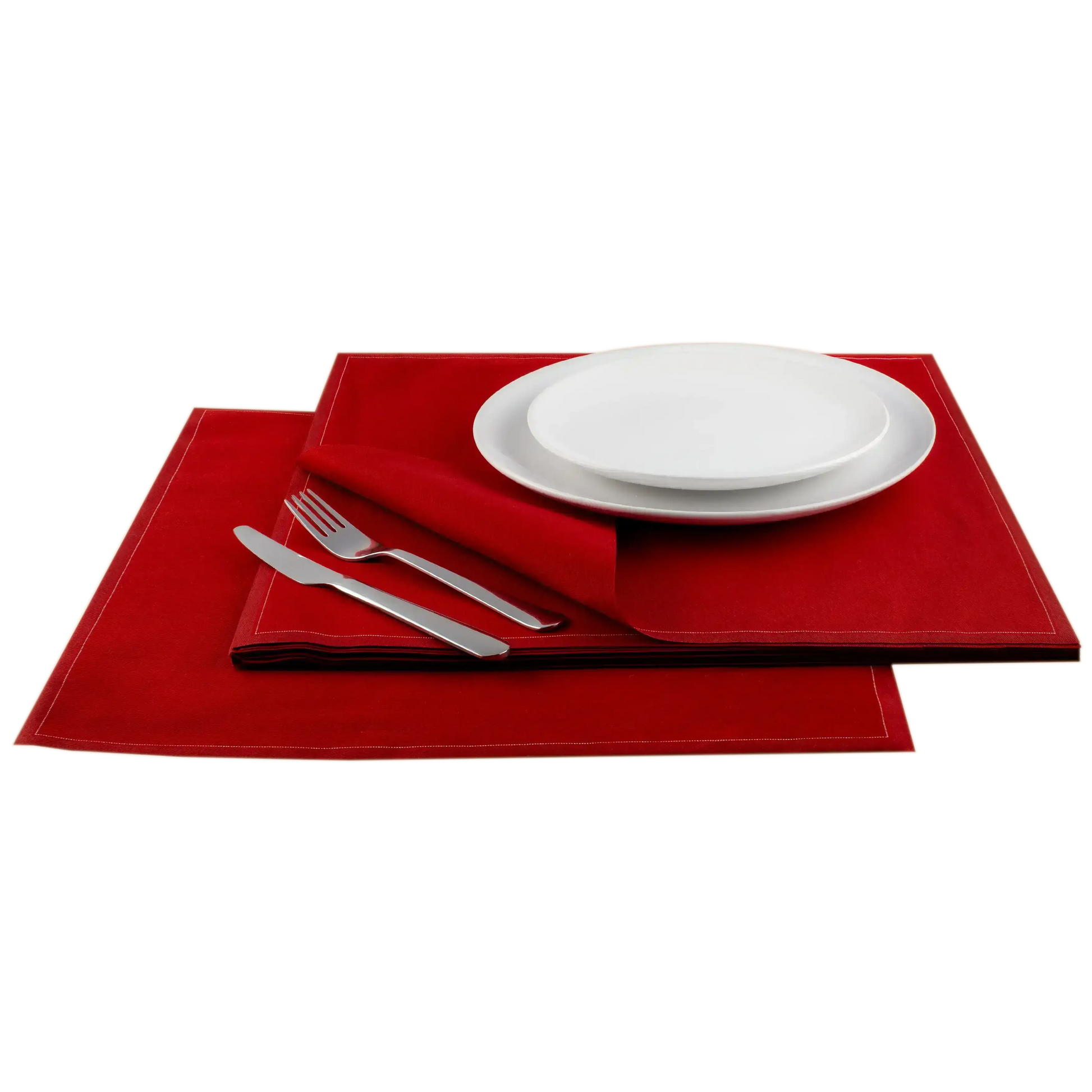 Red Cotton Dinner Napkins - Case - Five Star Napkins