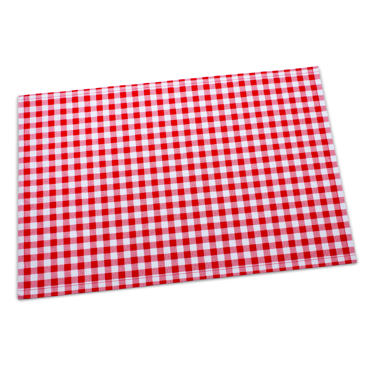 Red and white gingham luxury cotton placemat from Five Star Napkins