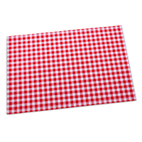 Red and white gingham luxury cotton placemat from Five Star Napkins