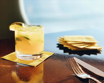 Cotton Cocktail Napkin - Citron