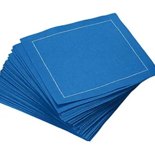 Cotton Cocktail Napkins - Royal Blue - Five Star Napkins