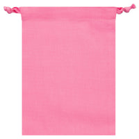 Rose organic cotton drawstring pouch on white background