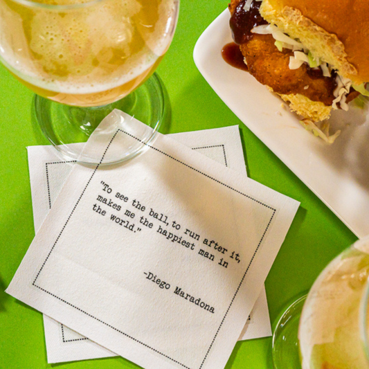 Soccer Legends Quote Napkins