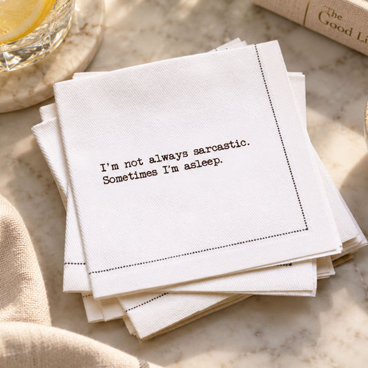 1/4 Fold Snarky Quote Napkins