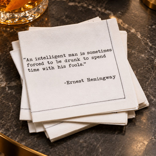 1/4 Fold Drinking Quote Napkins | Second Edition