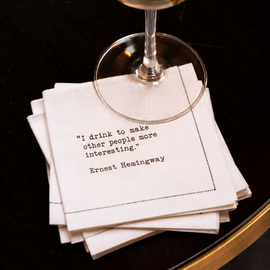 1/4 Fold Drinking Quote Napkins | First Edition