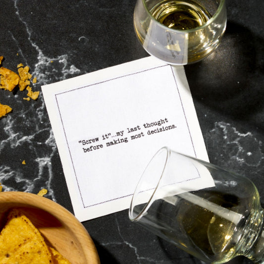 Inappropriate Thoughts Quote Napkins