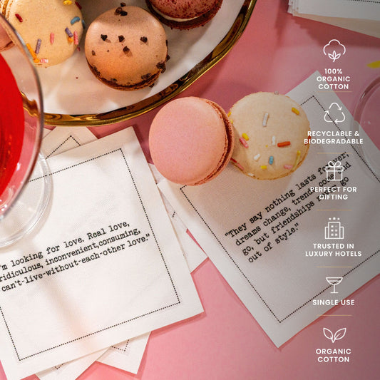 Carrie Bradshaw Quote Napkins