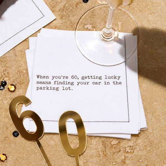 1/4 Fold 60th Birthday Quote Napkins