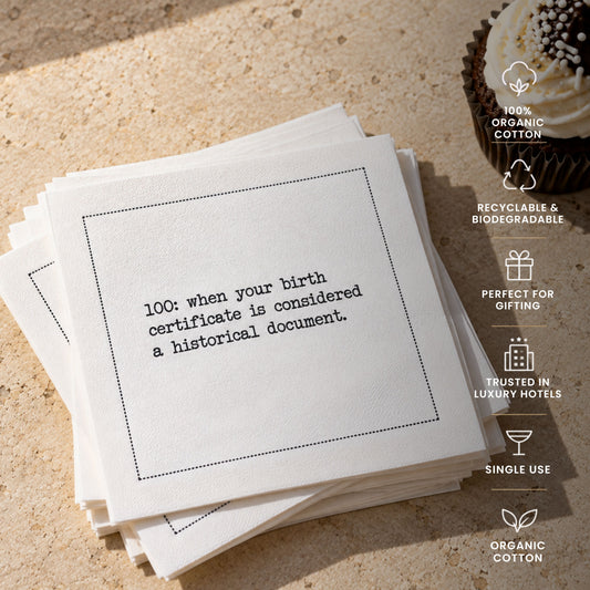 100th Birthday Quotes Napkins