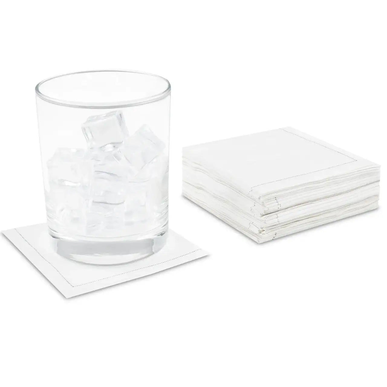 White Cotton 1/4 Fold Cocktail Napkins - Five Star Napkins