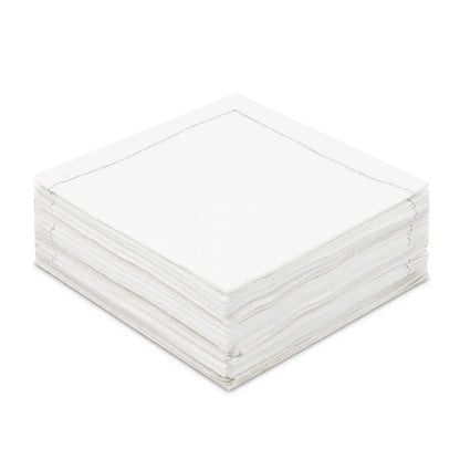 White Cotton 1/4 Fold Cocktail Napkins - Five Star Napkins