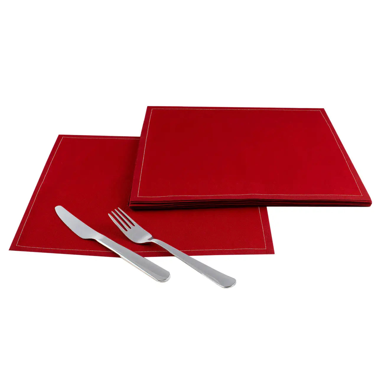 Red Cotton Dinner Napkins - Five Star Napkins
