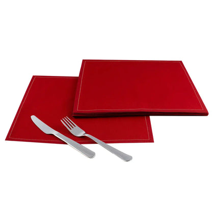 Red Cotton Dinner Napkins - Five Star Napkins
