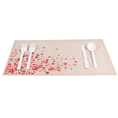 Natural Snowflake Cascade Placemat - Case