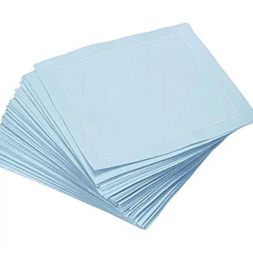 Cotton Cocktail Napkins - Sky Blue - Five Star Napkins