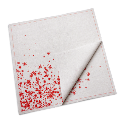 Natural Snowflake Cascade Premium Dinner Napkins