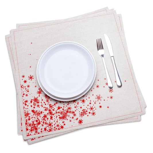 Natural Snowflake Cascade Premium Dinner Napkins