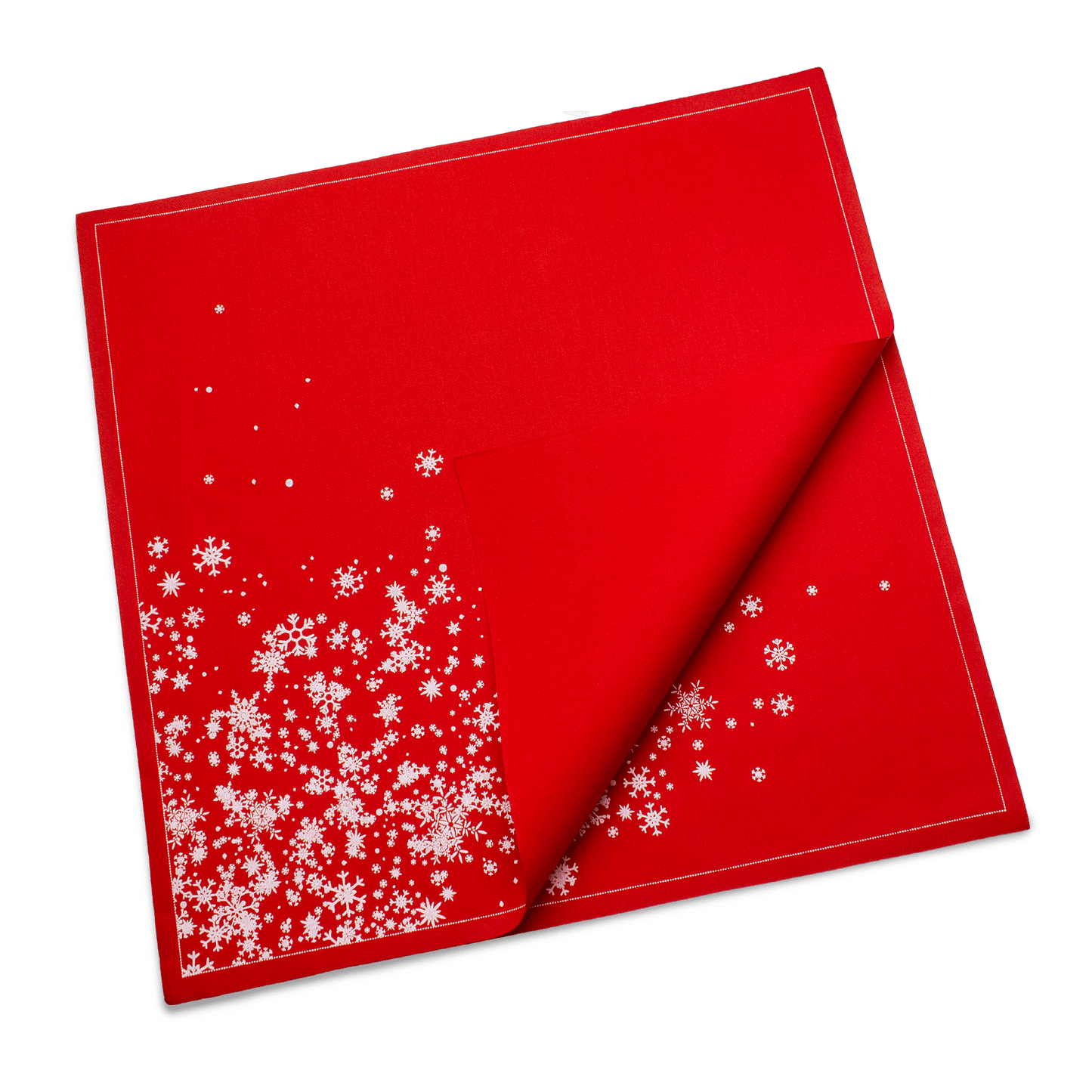 Red Snowflake Cascade Premium Dinner Napkins