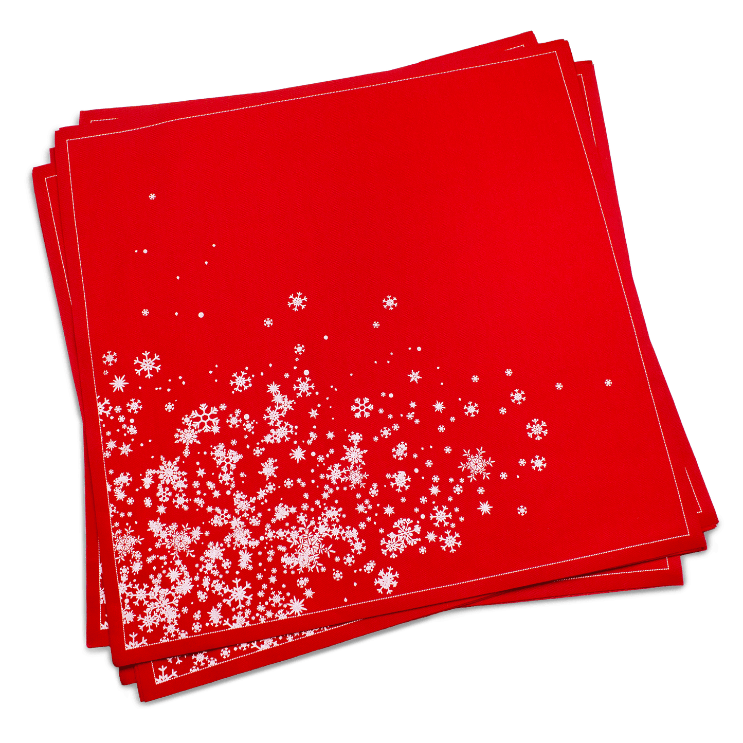 Red Snowflake Cascade Premium Dinner Napkins