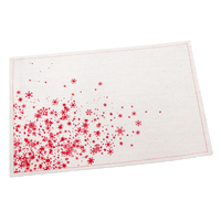 Luxury organic cotton placemat with red star pattern from Five Star Napkins